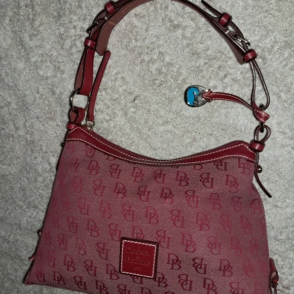 Dooney & Bourke Burgundy Monogram Shoulder Bag - Picture 3 of 3